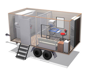 Флюорографический кабинет передвижной с цифровым флюорографом КФП-Ц-РП (на базе прицепа специального)